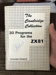 30 Programs For The ZX81 Cambridge Collection Book By Richard Francis