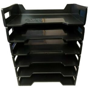 Innovative Storage - Designs Stackable Letter Trays 6 Side Load Trays Office