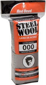 Red Devil 0311, 000 Extra Fine, (Pack of 16) Steel Wool, 16 16 Pads, Gray
