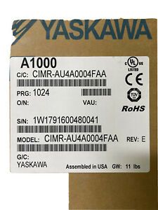 New Yaskawa CIMR-AU4A0004FAA /E A1000 Drive AC 2HP 380-480V 4.3A / 3.2A