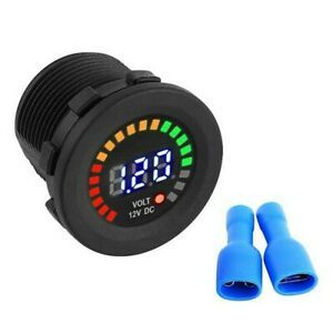 Marine Digital Voltmeter Meter Motorbike Parts Replacement Van Voltage