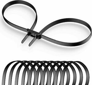 Zip Tie Handcuffs, 10Pcs Flex Cuff Disaposable Heavy Duty Police Zip Cuffs Black