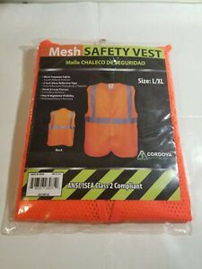 Cordova Orange XL Mesh Safety Vest with 2&#034; Reflective Tape