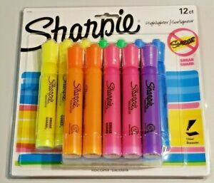 SHARPIE Highlighter /Surligneur biseaute / Chisel SMEAR GUARD 12 count