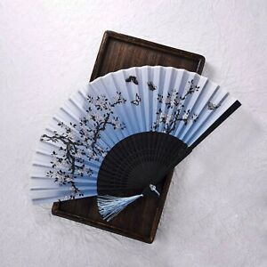 Classical Chinese Japanese Silk Folding Fan, Home Decoration Hand Fan
