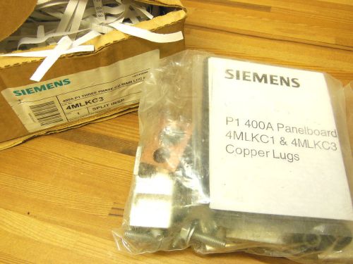 Siemens 4MLKC3 400A P1 3 phase CU Main Lug Kit Amperage Rating 400