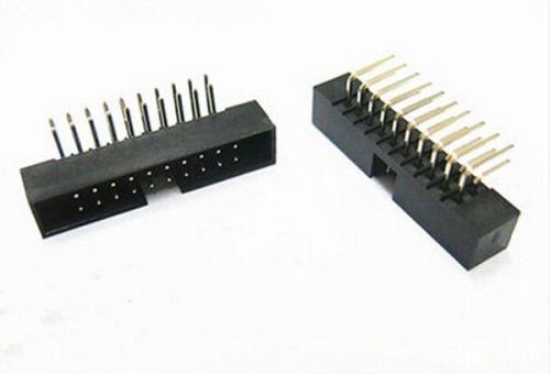 10 pcs 2.0mm 2*10 Pin 20 Pin Right Angle Male Shrouded PCB IDC Socket Box header