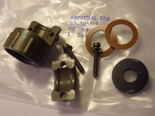 ( 2 pc. ) amphenol 97-3057-8 cable clamp, size 16/16s, for type 97 series conn. for sale