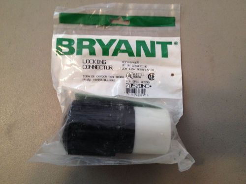 Bryant 70520nc locking connectors. 10 each. 2p 3w grounding, 20a 125v nema l5-20 for sale