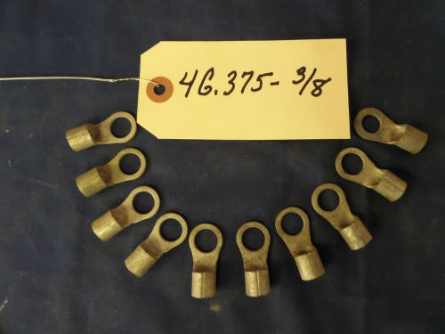 10) 4 gauge battery / welding / electrical cable tinned copper lugs .375 3/8&#034; for sale