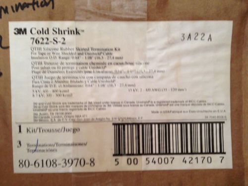 3M COLD SHRINK 7622-S-2 QT111 SILICONE RUBBER SKIRTED TERMINATION. KIT