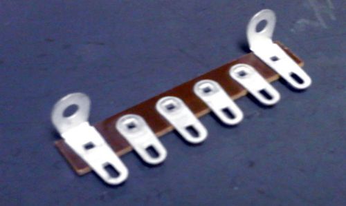 Smith 854 terminal strip 2 grounded / 4 ungrounded lugs bakelite, 13 pieces for sale
