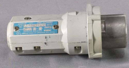 Crouse hinds arktite pin &amp; sleeve plug apj 3485 - m72 30 amp 3 wire 4 pole 250v for sale