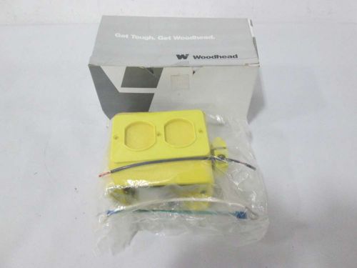 New woodhead 3000-1 neotex 4 outlet box nema 5-15 yellow plug receptacle d362129 for sale