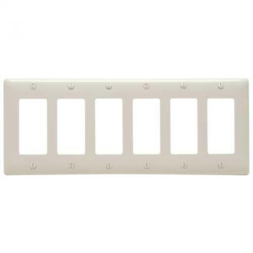 Decorator wallplate 6-gang white np266w hubbell electrical products np266w for sale