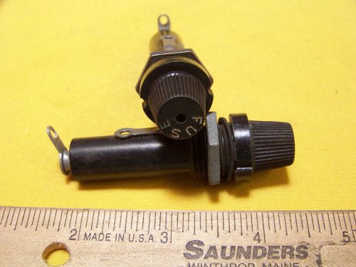 Panel mount fuse holders screw cap heavy duty vintage style (2 pcs) for sale