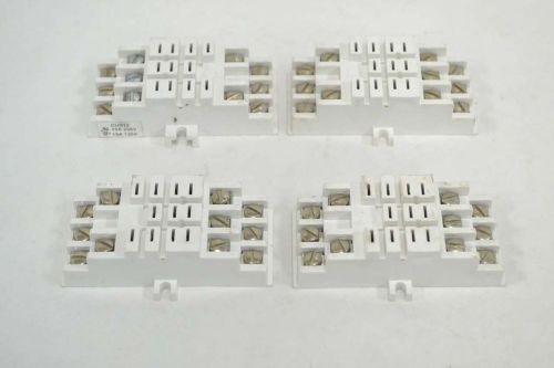 Lot 4 curtis cus12 relay socket base 15a 125/250v-ac 11 pins b338175 for sale