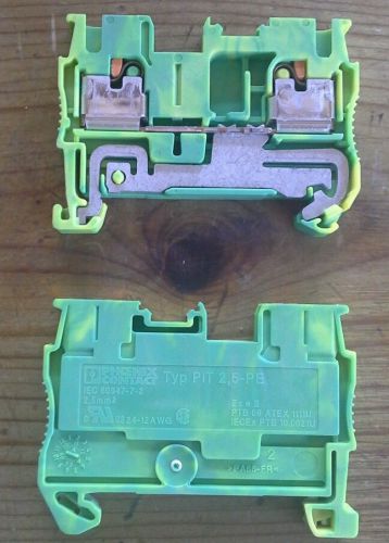 New phoenix contact lot of 9 pit 2,5-re ground 24-12 awg terminal block for sale