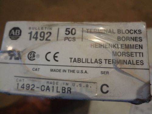 BOX Containing  (50) Allen Bradley 1492-CA1LBR SER. C Terminal Block