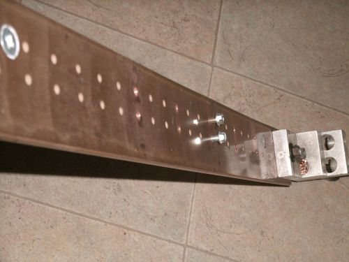 34&#034; x 3&#034; x .25&#034; copper bus bar with insulators and 500mcm-4 lug for sale