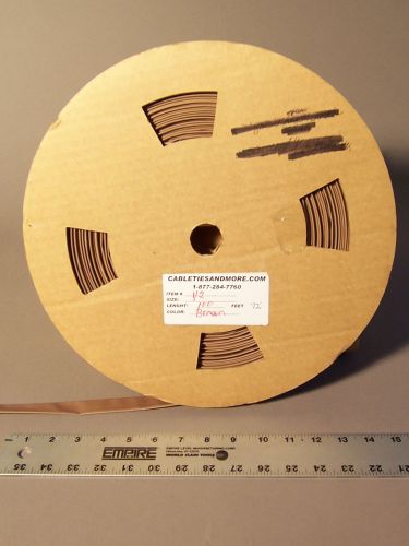 72 feet of 1/2&#034; polyolefin shrink tubing (2:1 ratio) in brown for sale