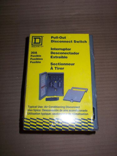 New Square D FP221R 30 amp 240v Single Phase 3R Pull Out Disconnect Switch