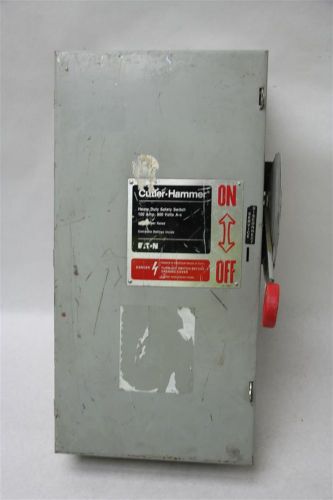 Cutler-Hammer Eaton Heavy Duty Safety Switch DH363NGK 100A 600V 3P, Fusible