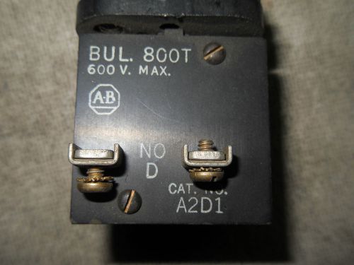 (RR10-1) 1 USED ALLEN BRADLEY 800T-A2D1 CYLINDER LOCK PUSH BUTTON SWITCH