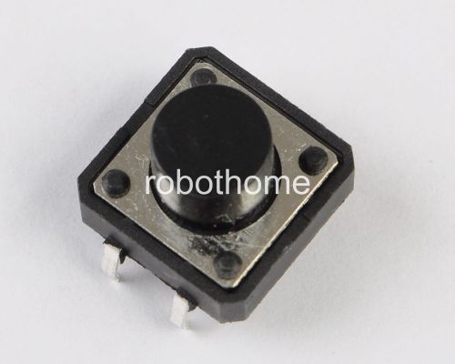 50pcs tact switches 12x12x8mm black press key high quanlity output new for sale