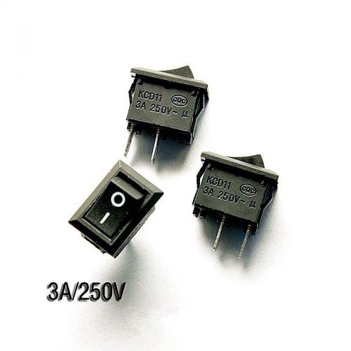 10pcs On/off Rocker Switch 8.5*13.5MM Copper-Pin 250V/3A