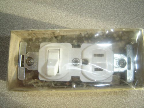 Eagle Cooper 293W COMBINATION DEVICE 3-Way Quiet Switch &amp; Gnding Receptacle NIB