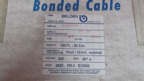 Flat ribbon cable new  24  guage   14  conductors made by belden 100 foot rolls for sale