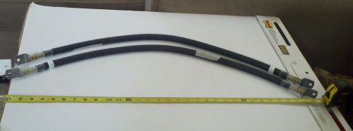 2) 35&#034; 4/0 copper battery connection cable w 250 5/16&#034; lugs for sale