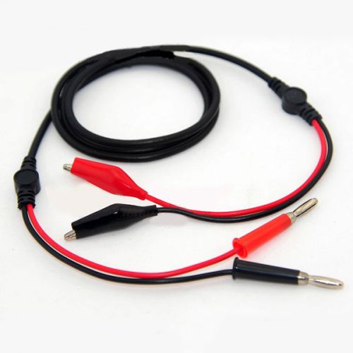 Dual banana plugs to dual alligator test clips coaxial cable lead for multimeter for sale