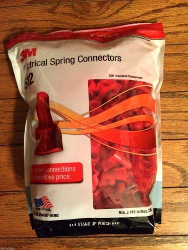 3m model 512 electrical spring connectors 500 qty. factory sealed stand up pouch for sale