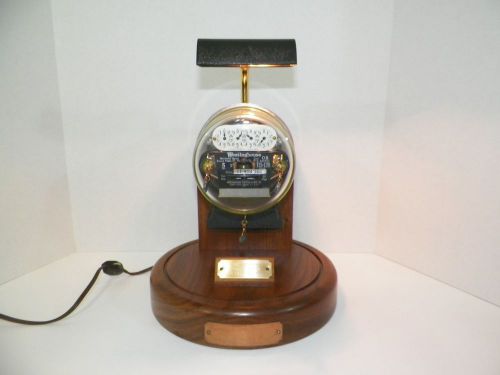 *rare* westinghouse residential watthour meter (circa 1920) display lamp, exc. for sale