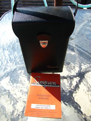 SIMPSON MODEL 260 VOLT MILLIAMETER CASE /BLACK