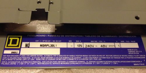 Square D NQRPL30L1 125 Max Amp  240V Panelboard NQ Replacement Deadfront Kit