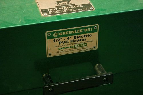 Greenlee 851 pvc conduit/pipe/tubing heater 1/2&#034;-4&#034; for sale