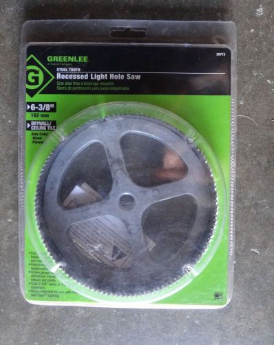 Greenlee steel tooth recessed light hole drywall ceiling saw 35713 6-3/8&#034; new for sale