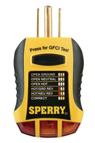 Sperry gfci outlet tester-gfi6302- new in the package- free shipping for sale