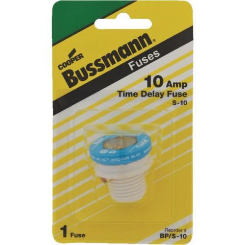 Bussmann BP/S-10 S Plug Fuse-10A S SERIES PLUG FUSE