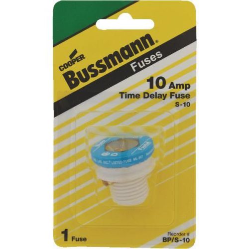 Bussmann bp/s-10 s plug fuse-10a s series plug fuse for sale
