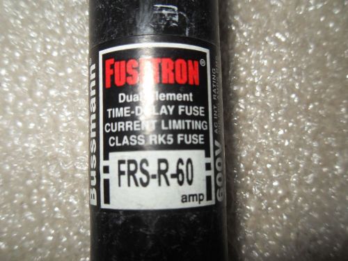 (rr13-1) 1 new bussmann fusetron frs-r-60 600vac time delay fuse for sale