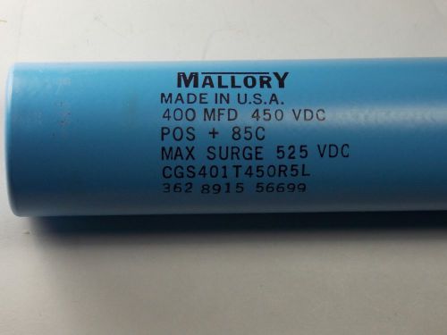 3 pcs - electrolytic capacitor,  400mfd @ 450 volts, 525 vdc surge   us seller for sale