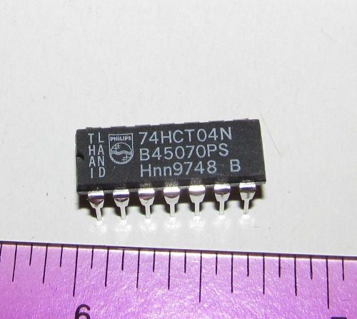 Logic circuit,phillips,74hct04n,hex inverter,hct-cmos,14 pin,plastic,dip,5 pcs for sale