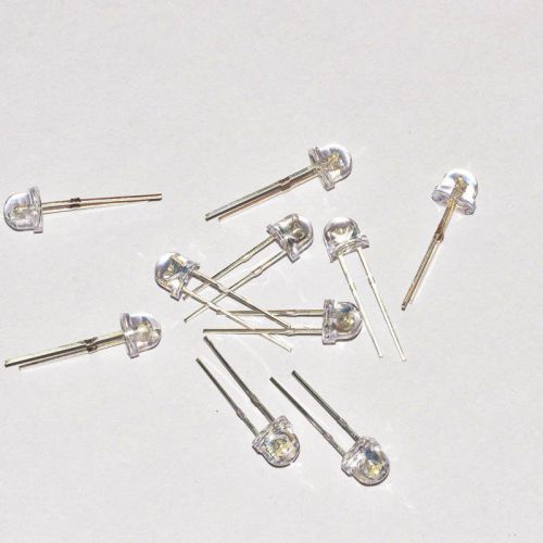 New 10pcs 5mm Straw hat LED Wide Angle Light Emitting Diode Green Color
