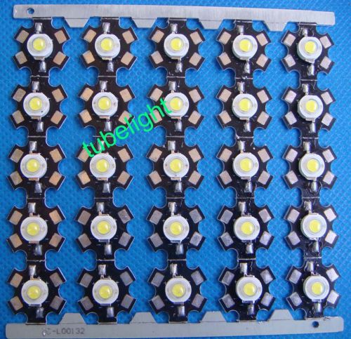 25pcs 3w high power cold white led light emitter 15000k+ joined together starpcb for sale