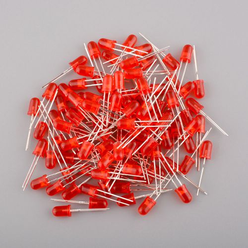 100pcs led round top 5mm red diffused light super led lamp emitting diode for sale