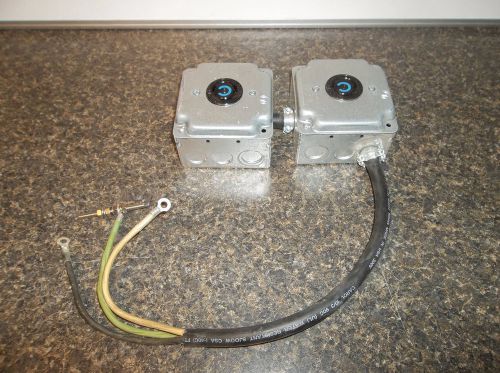 Hubbell twist lock 30 amp 250 volt  2-female receptacle boxes connected together for sale